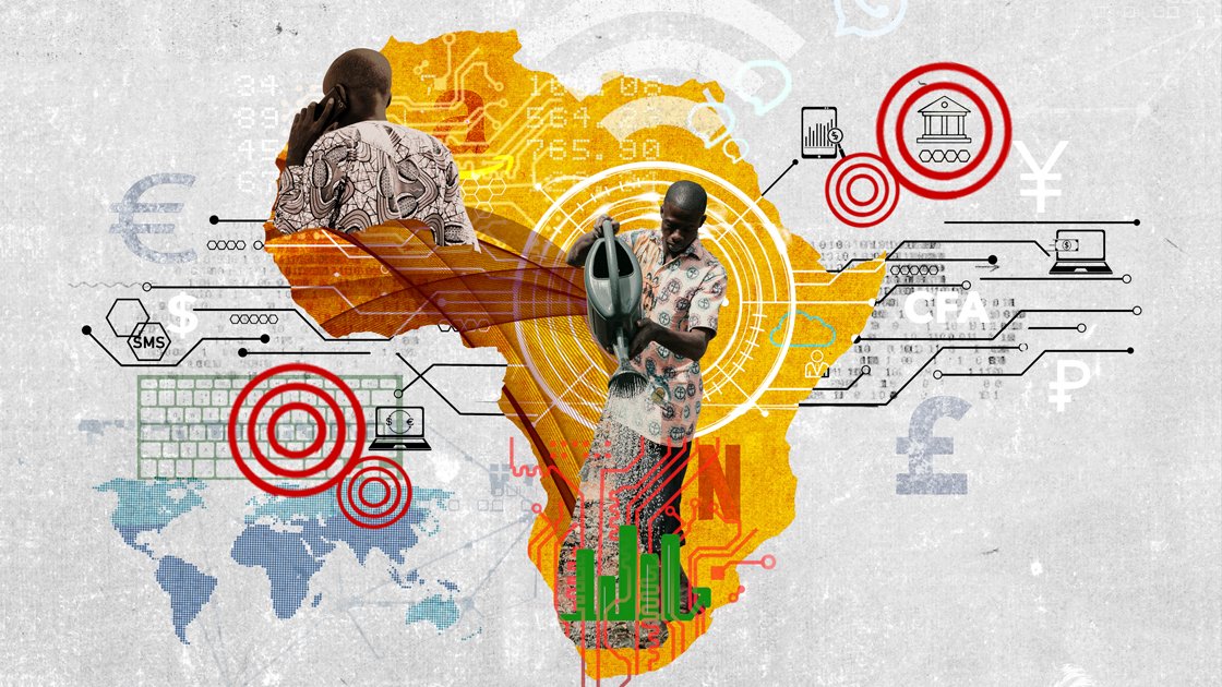 Digital infrastructure map showing urban-rural connectivity divide across Africa